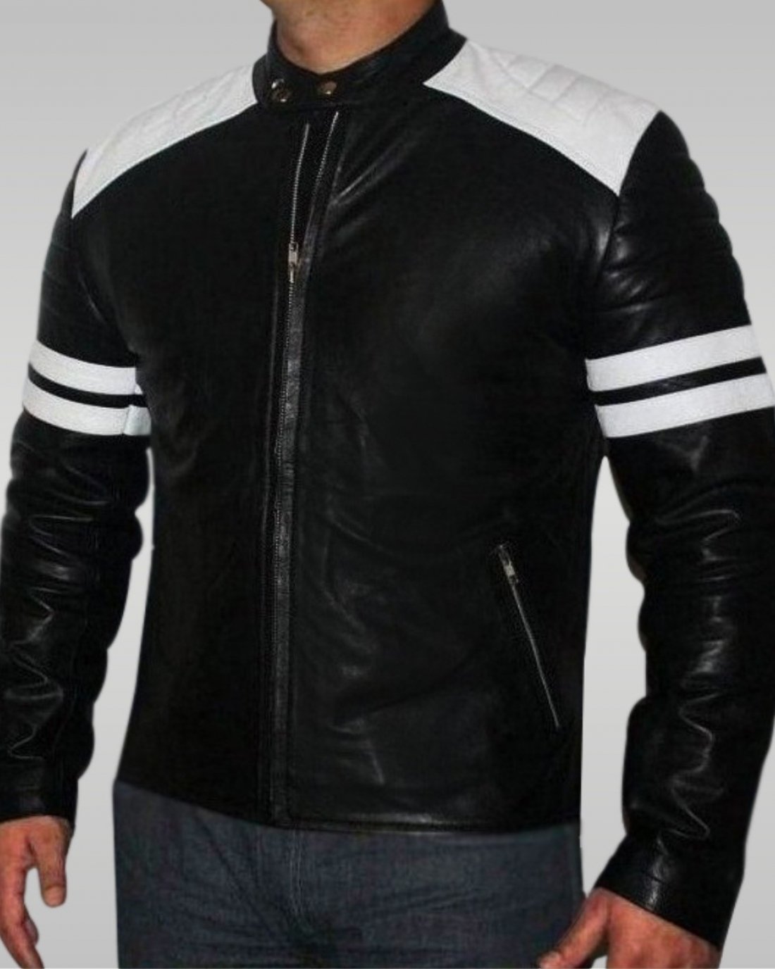Black & White Leather Jacket