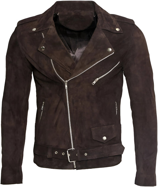 MEN's Brown Suede Leather Jacket