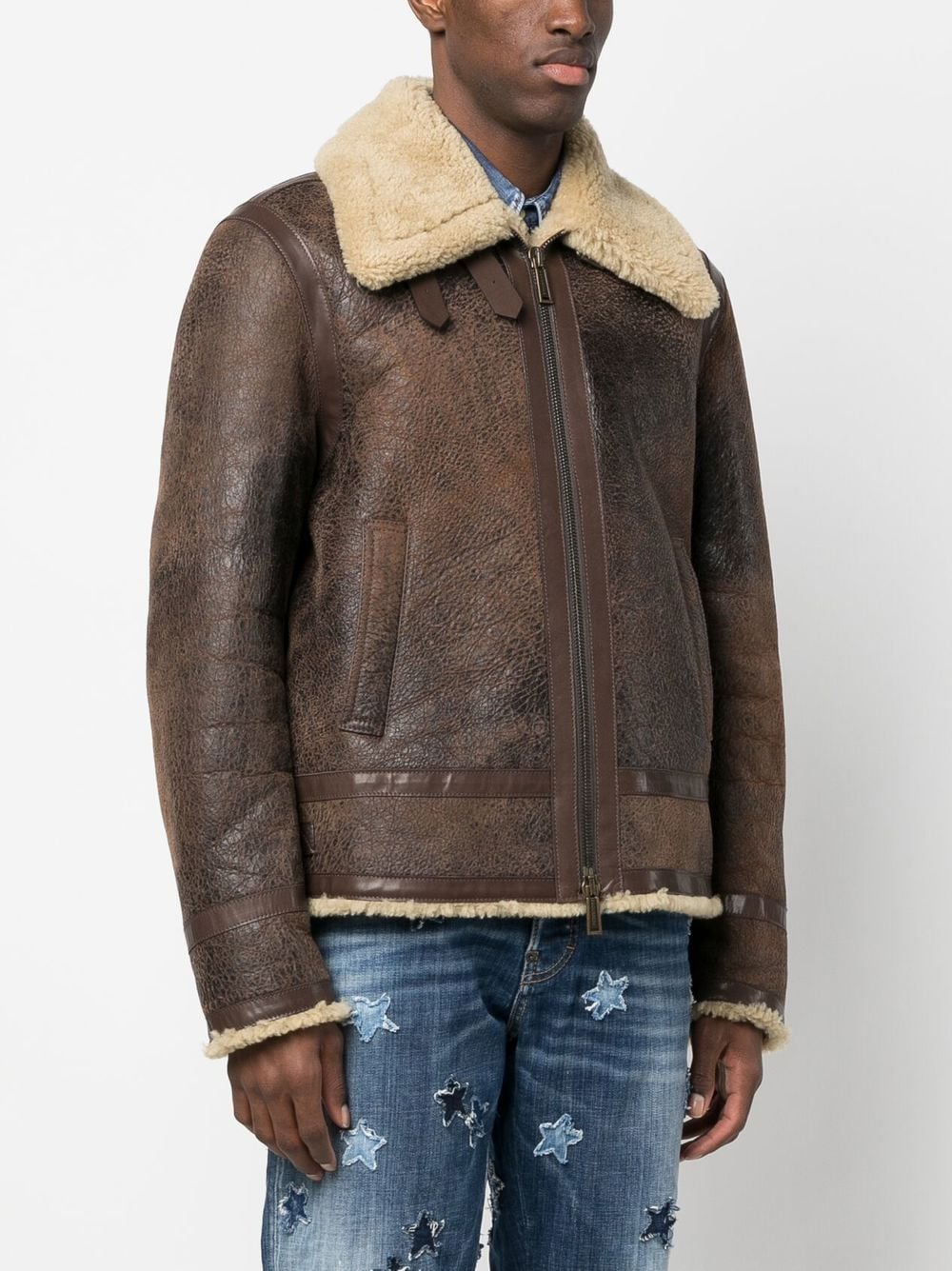 WIDE SHEARLING COLLAR JACKET