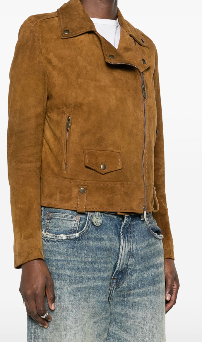 WOMEN'S Brown Suede Leather Jacket