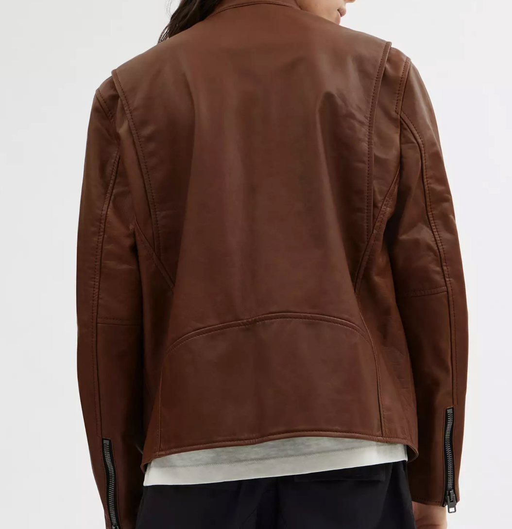 MEN's Versatile Brown Leather Jacket's