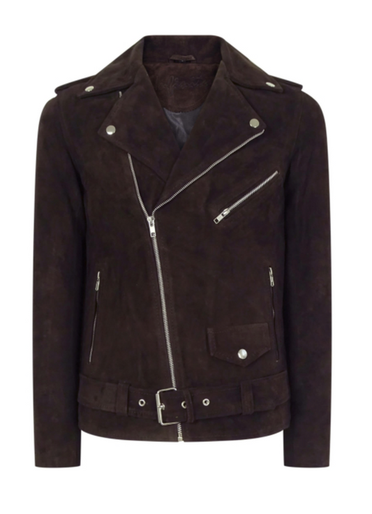 MEN's Suede Brown Leather Jacket