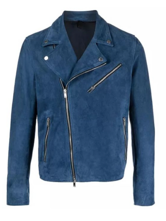 MEN's EXCLUSIVE BlueSuede Leather Jacket
