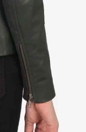 WOMEN's Versatile Olive Racer Leather Jacket