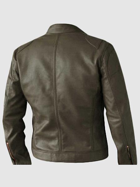 Elegant Unique Brown Leather Jacket