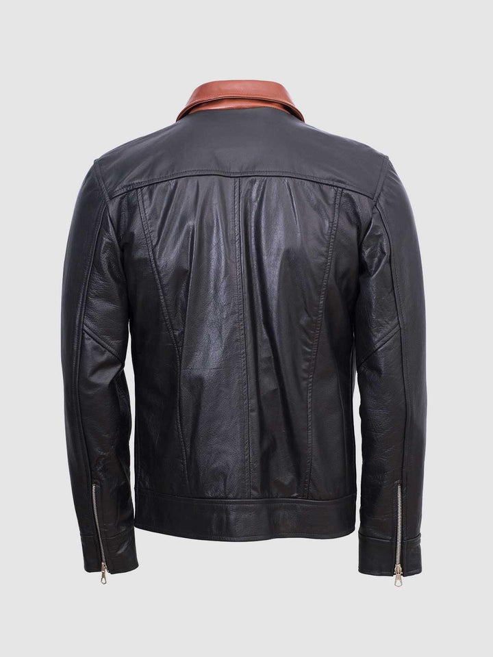 Guarda Vintage Stylish Biker Leather Jacket Men
